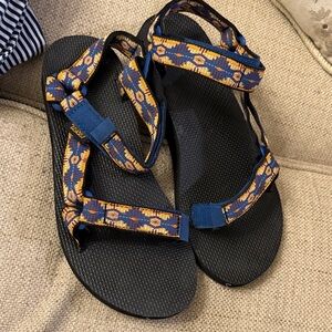Teva Blue and Orange Patterned Sandals